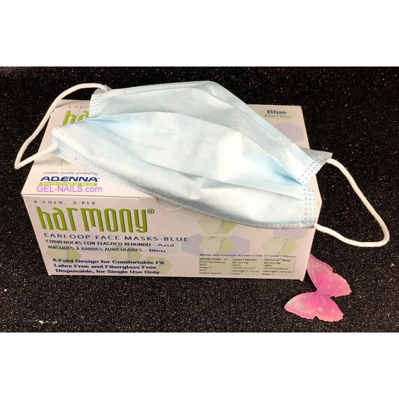 HARMONY EARLOOP FACE MASKS BLUE BOX 50 PCS