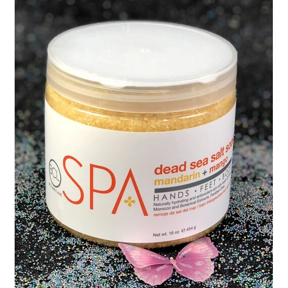 BCL SPA DEAD SEA ORGANIC SALT SOAK MANDARIN + MANGO 16 OZ 454 G