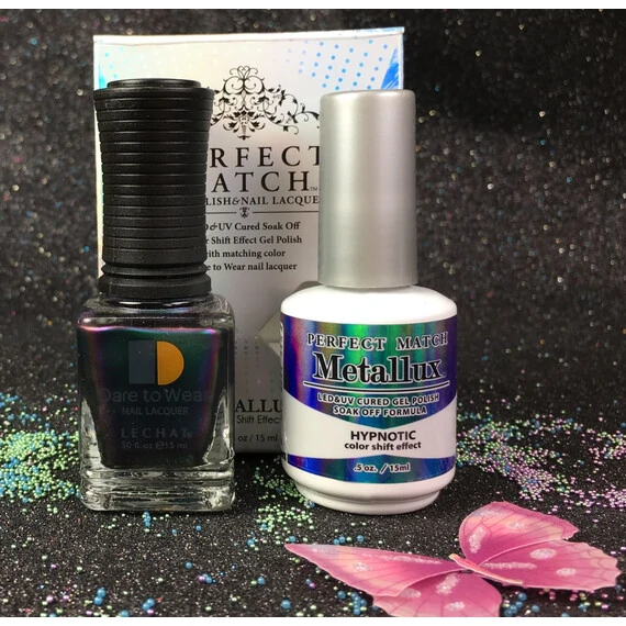 LECHAT PERFECT MATCH METALLUX HYPNOTIC MLMS05 GEL POLISH & NAIL LACQUER 2-.5OZ/15ML