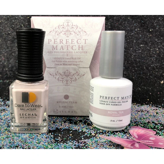 LECHAT ROYAL TEA PMS224 PERFECT MATCH GEL POLISH & NAIL LACQUER 2-.5OZ/15ML