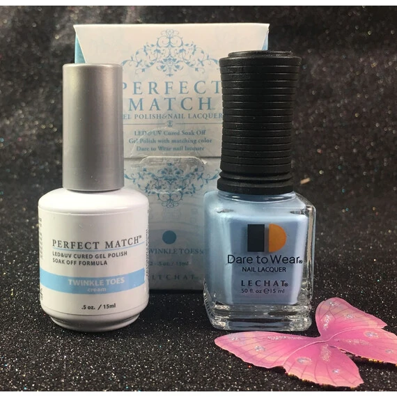 LECHAT TWINKLE TOES FAIRY COLLECTION PERFECT MATCH GEL POLISH & NAIL LACQUER PMS197 -.5OZ/15ML