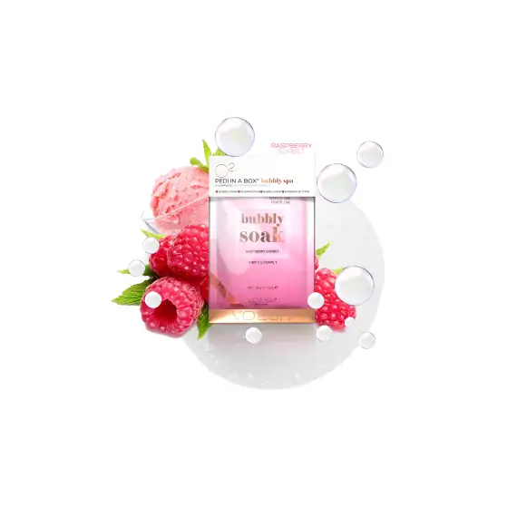 VOESH RASPBERRY SORBET BUBBLY SPA PEDI IN A BOX