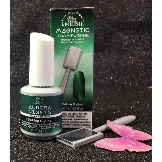 IBD STRIKING SKYLINE 6599 MAGNETIC LED UV PURE JUST GEL POLISH + MAGNET AURORA NIGHTS COLLECTION 14 ML 0.5 OZ