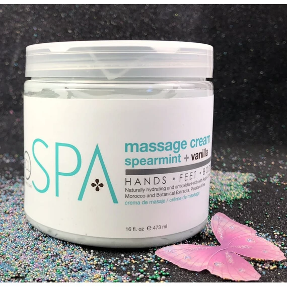 BCL SPA ORGANIC MASSAGE CREAM SPEARMINT VANILLA 16 FL.OZ 454 G