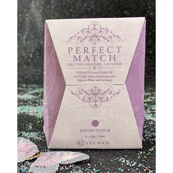 LECHAT HUSH-HUSH PMS244 PERFECT MATCH GEL POLISH & NAIL LACQUER