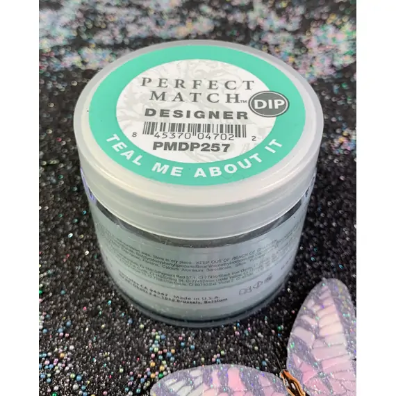 PERFECT MATCH DIP POWDER DESIGNER TEAL ME ABOUT IT STEP 3 (42G)