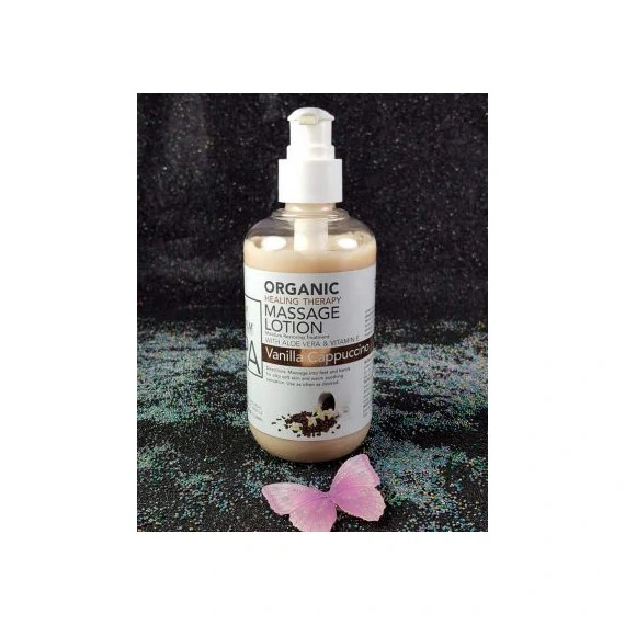 LA PALM SPA PRODUCTS - ORGANIC HEALING MASSAGE LOTION - VANILLA CAPPUCCINO 8OZ-240ML