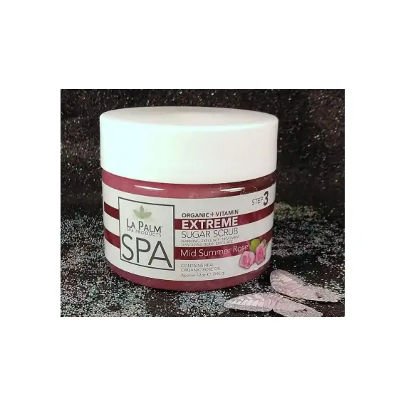LA PALM SPA PRODUCTS - SUGAR SCRUB - MID SUMMER ROSE 12OZ-340G