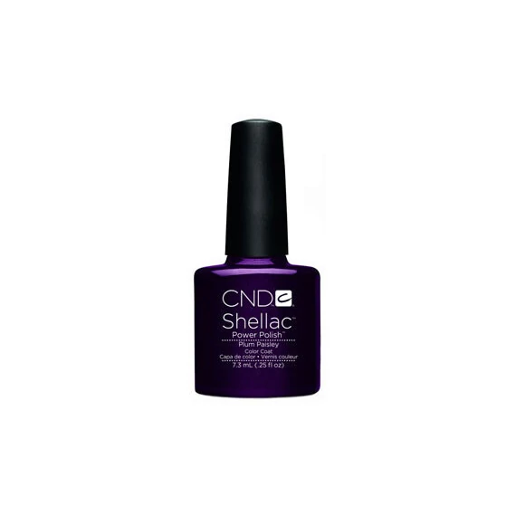CND SHELLAC UV COLOR COAT - GEL NAIL POLISH - PLUM PAISLEY