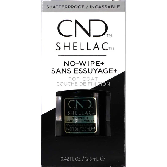 CND SHELLAC NO WIPE+ TOP COAT 15 ML - 0.5 FL OZ