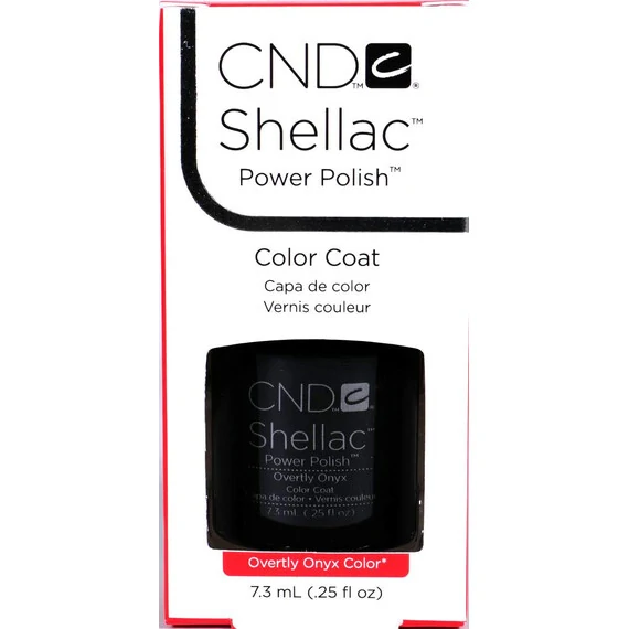 CND SHELLAC OVERTLY ONYX - GEL NAIL POLISH