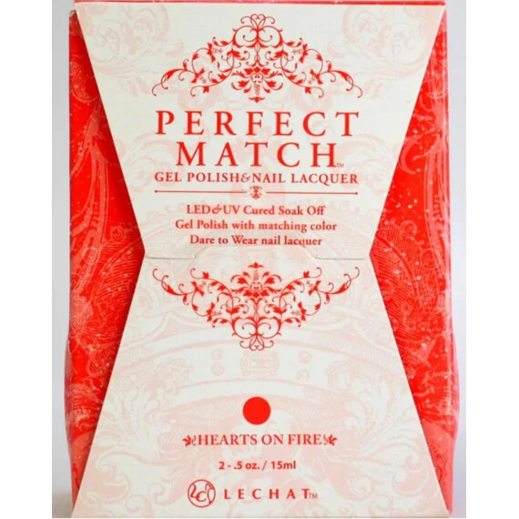 LECHAT HEARTS ON FIRE PERFECT MATCH GEL POLISH & NAIL LACQUER PMS229