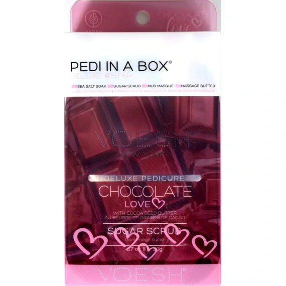VOESH DELUXE PEDICURE IN A BOX 4 IN 1 - CHOCOLATE LOVE