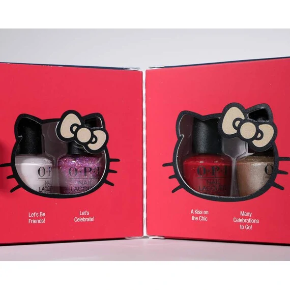 OPI NAIL LACQUER MINI COLLECTION 4 PCS #HRL15 HELLO KITTY